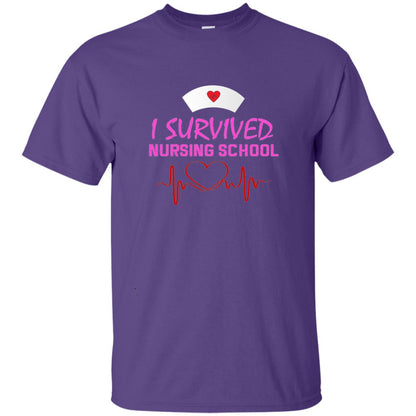 I Survived Nursing School Nursing Survivor Shirt Purple