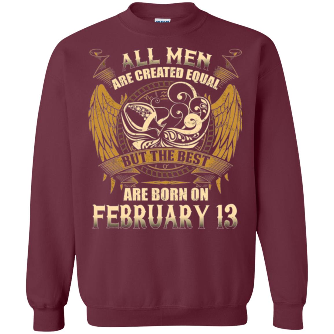 Aquarius T-shirt The Best Are Born On February 13 Maroon