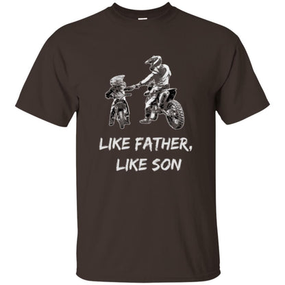 Motocross T-shirt Like Father Like Son T-shirt Dark Chocolate