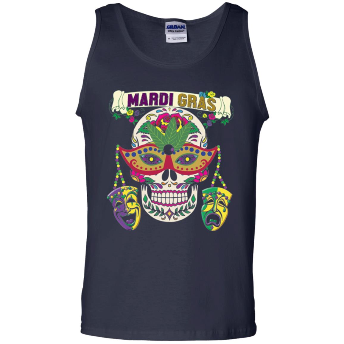 Mardi Gras Skull T-shirt Navy