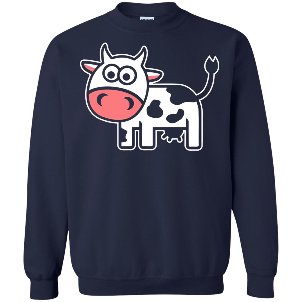 Cute Comic Cow Lover T-shirt Navy