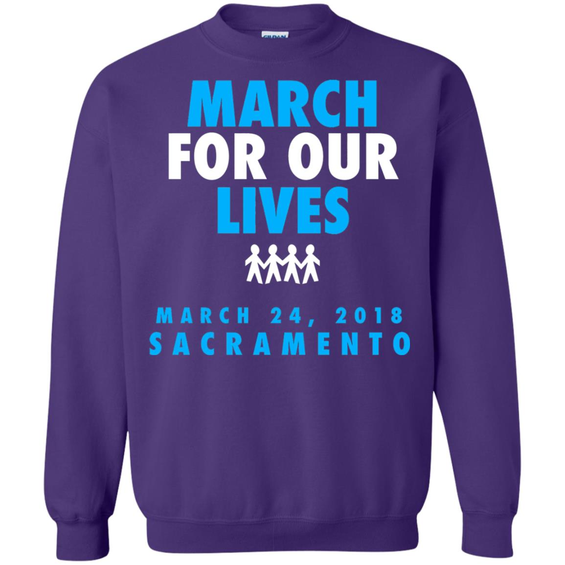 March For Our Lives March 24 2018 Sacramento Anti Gun T-shirt Purple
