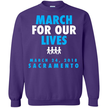 March For Our Lives March 24 2018 Sacramento Anti Gun T-shirt Purple