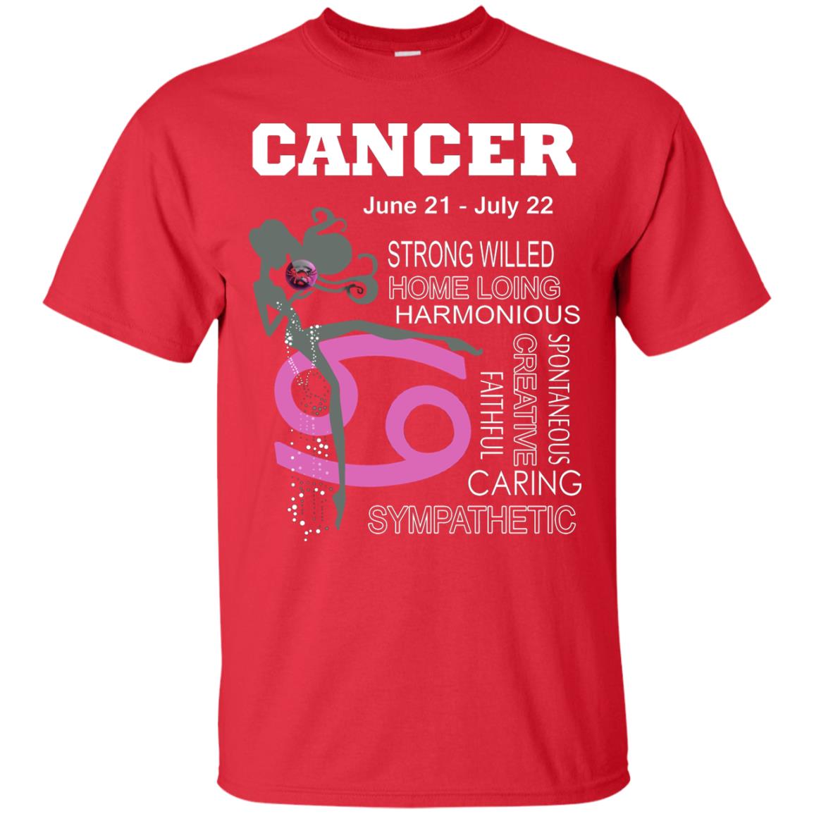 Cancer Strong Willed Home Loing Harmonious Faithful Creative Spontaneous Caring Sympathetic Red