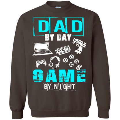 Dad By Day Gamer By Night Gamer T-shirt Dark Chocolate