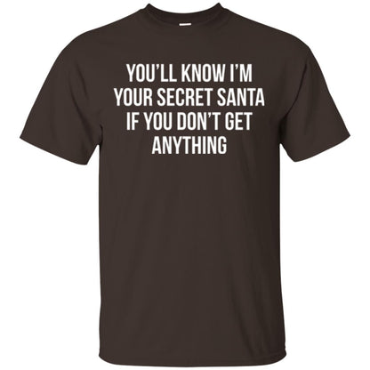 Christmas T-shirt You_ll Know I_m Your Secret Santa Dark Chocolate