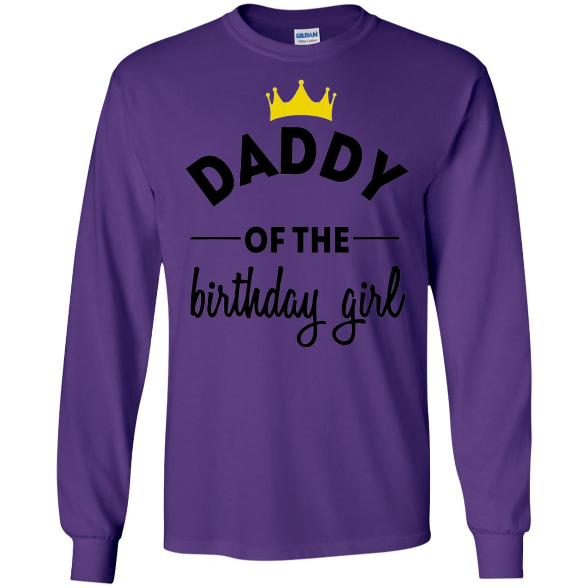 Daddy Of The Birthday Girl Party T-shirt Purple