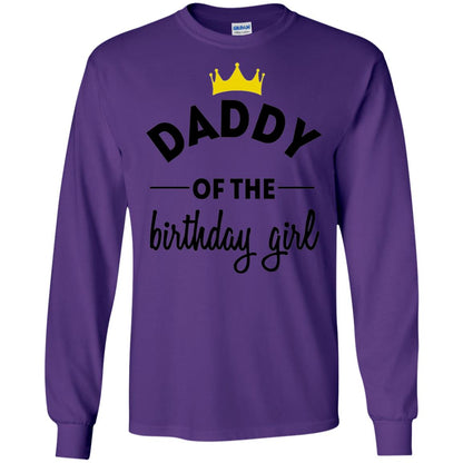 Daddy Of The Birthday Girl Party T-shirt Purple