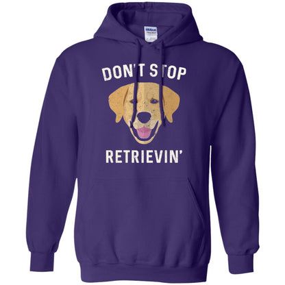 Dog Lovers T-shirt Don_t Stop Retrieving Purple