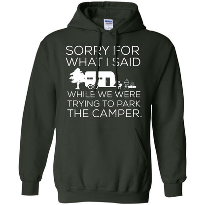 Camping T-shirt We Were Trying To Park The Camper Forest Green