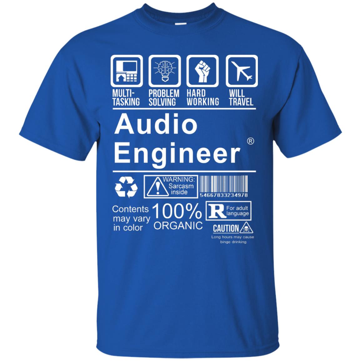 Audio Engineer Shirt Multi Tasking Problem Solving Royal