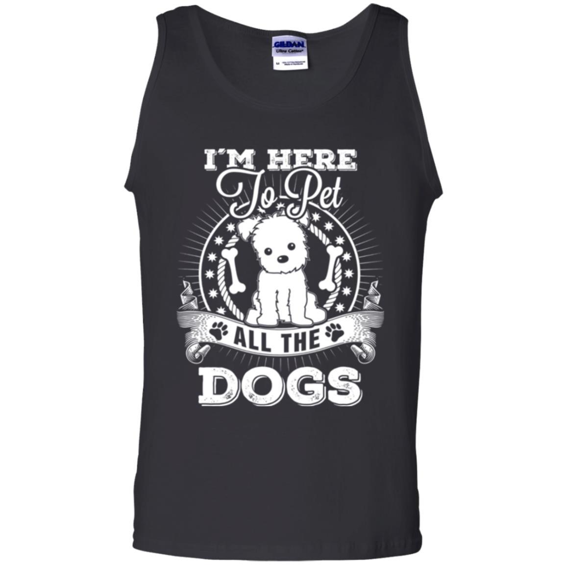 Dog Lover T-shirt I'm Here To Pet All The Dogs Black