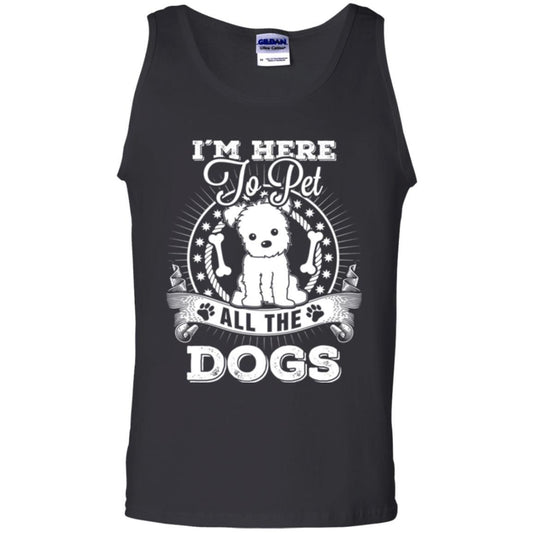 Dog Lover T-shirt I'm Here To Pet All The Dogs Black