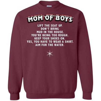 Mom Of Boys You Have To Wear A Shirt Aim For The Water Shirt Maroon
