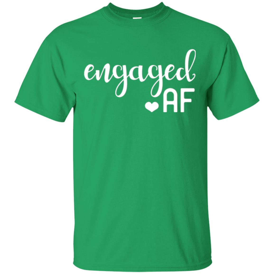 Fiance Engagement Party Womens Engaged Af T-shirt Irish Green