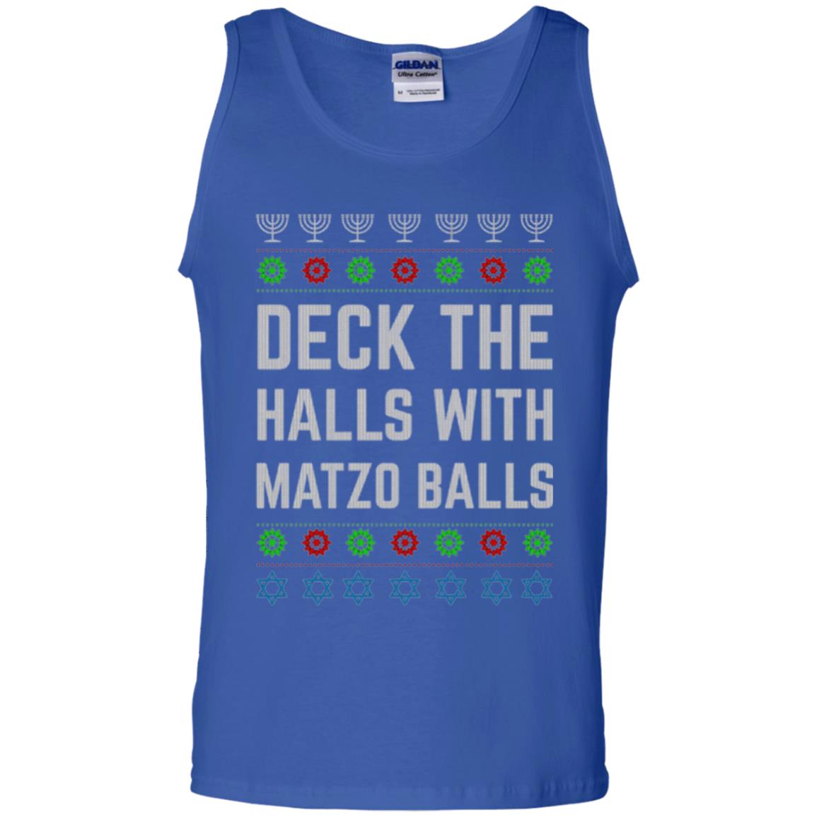 Christmas T-shirt Deck The Halls With Matzo Balls Royal