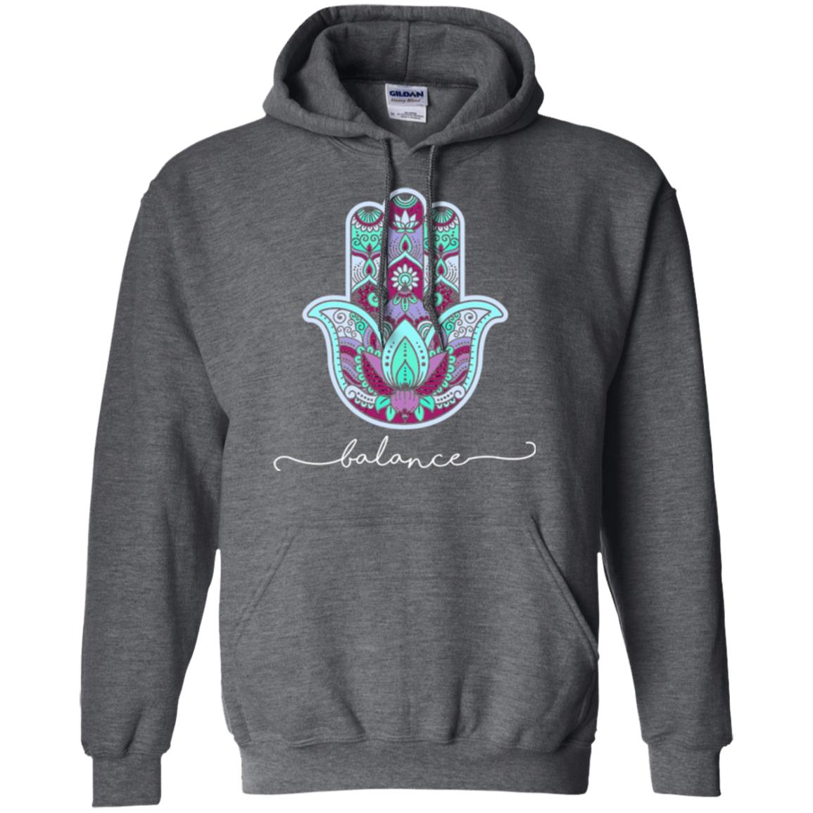 Balance Yoga Gym Hamsa T-shirt Dark Heather
