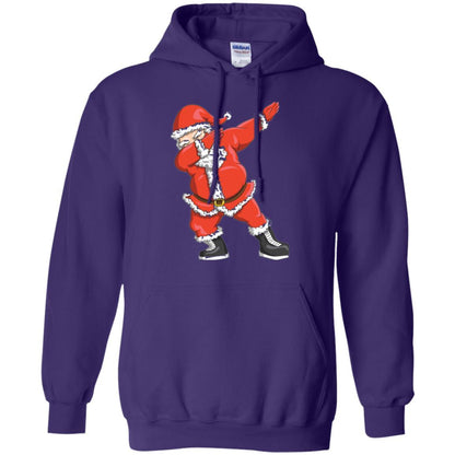 Funny Christmas T-shirt Dabbing Santa Claus Purple