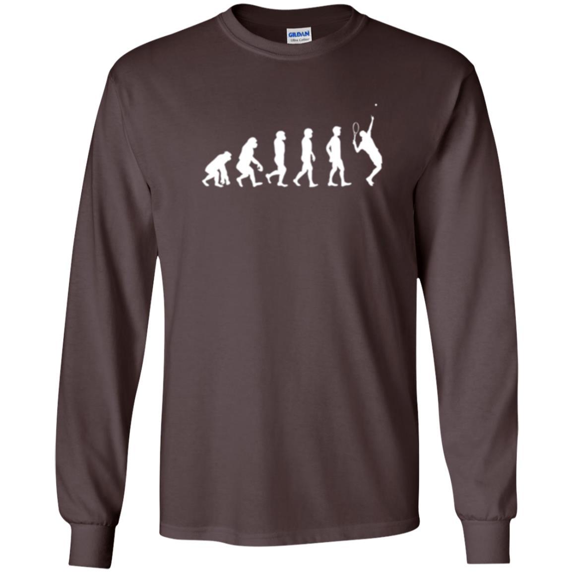 Evolution Of Tennis Player T-shirt Dark Chocolate