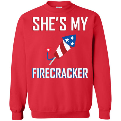She_s My Firecracker Shirt For Mens Red