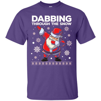 Christmas T-shirt Dabbing Through The Snow T-shirt Purple