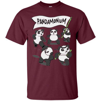 Panda Lovers T-shirt Pandamonium Maroon