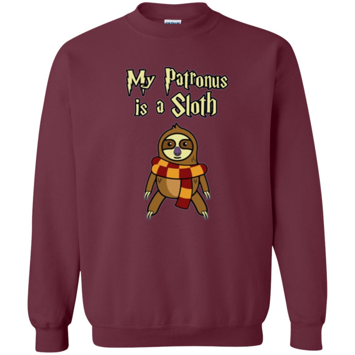 Christmas T-shirt My Patronus Is A Sloth T-shirt Maroon