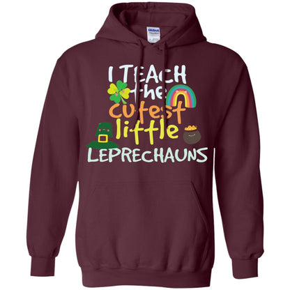 Cutest Little Leprechauns St. Patricks Day Teacher T-shirt Maroon