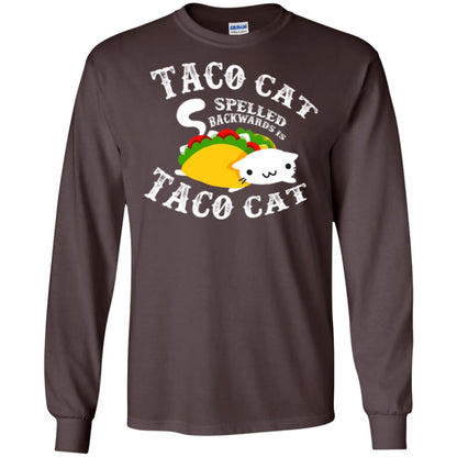 Taco Cat Spelled Backwards Is Taco Cat T-shirt Dark Chocolate
