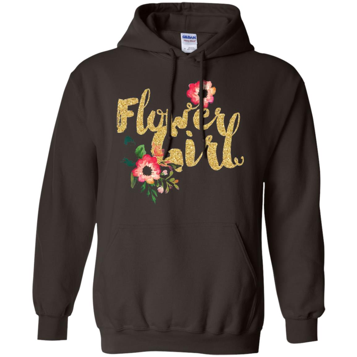 Flower Girl Bridesmaid Wedding Reception T-shirt Dark Chocolate