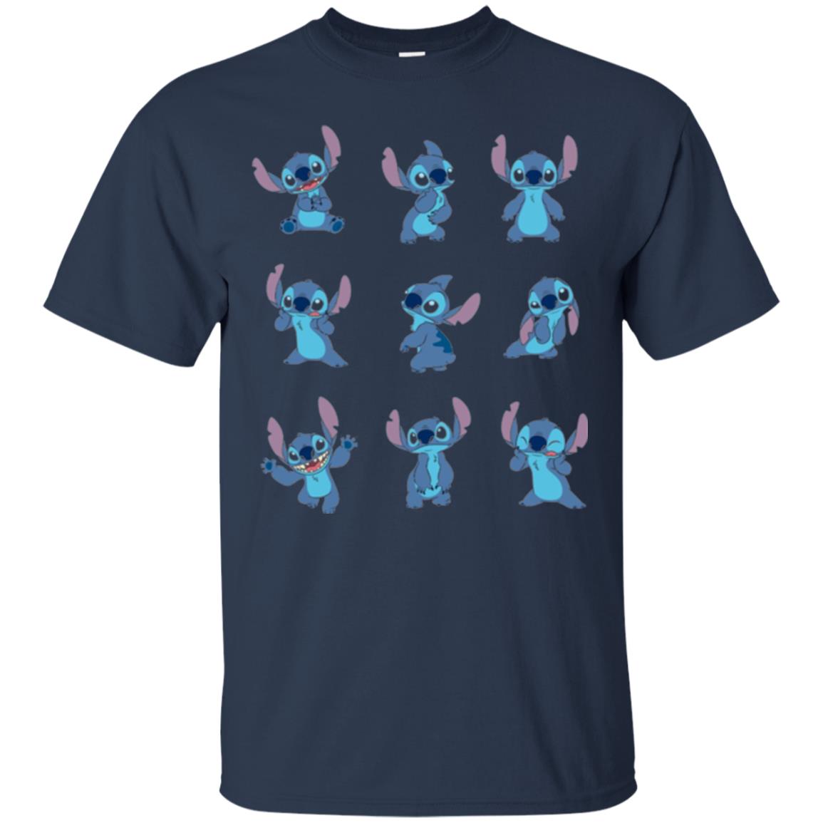 Stitch T-shirt Disney Many Moods Navy