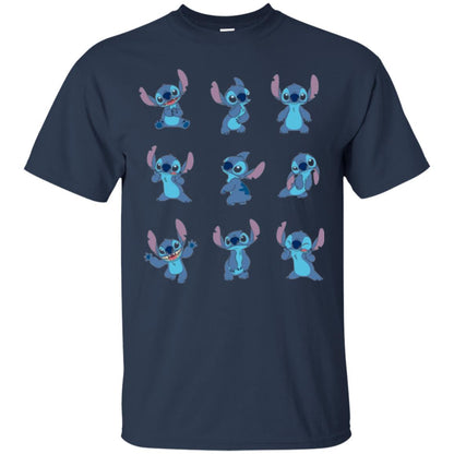 Stitch T-shirt Disney Many Moods Navy