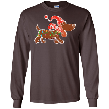 Dog Lover T-Shirt Christmas Lights Labrador Retriever Dog Lover Dark Chocolate
