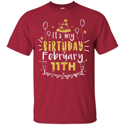 Birthday February 11th Party T-shirt It_s My Birthday Cardinal