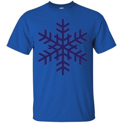 Christmas T-shirt Navy Blue Snowflake T-shirt Royal