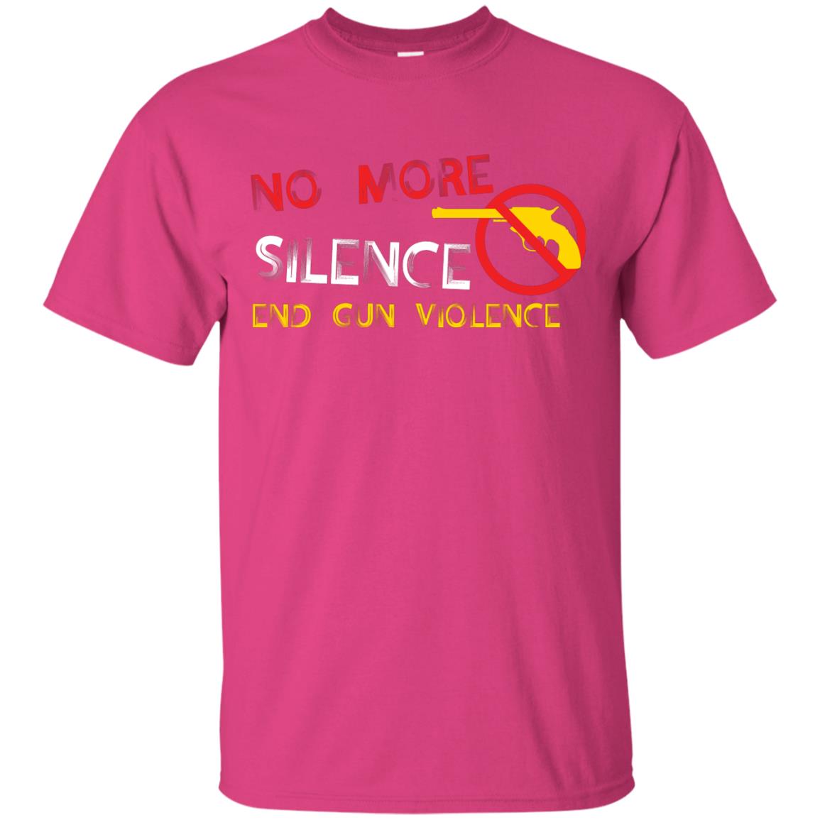 Anti Gun T-shirt No More Silence End Gun Violence Heliconia