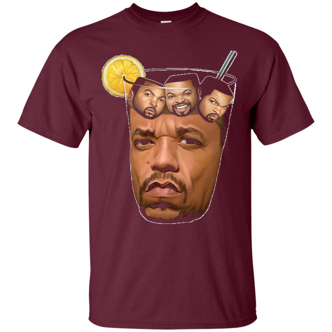 Ice T With Ice Cubes Funny T-shirt Maroon