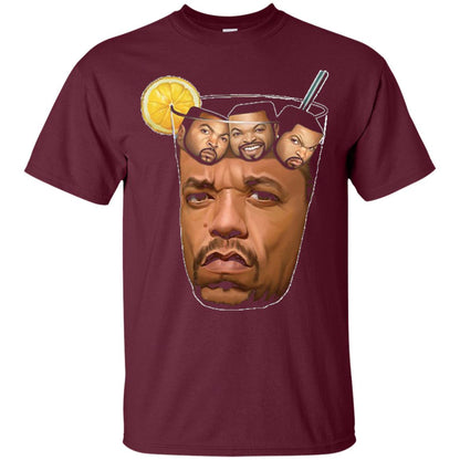 Ice T With Ice Cubes Funny T-shirt Maroon