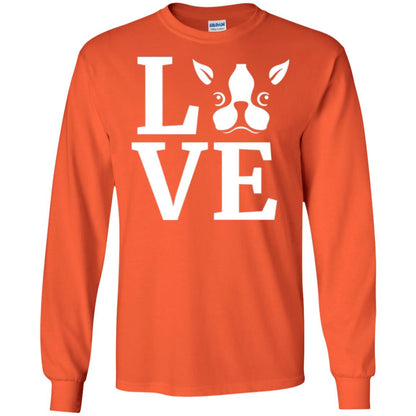 Dog Lovers T-shirt I Love My Boston Terrier Orange