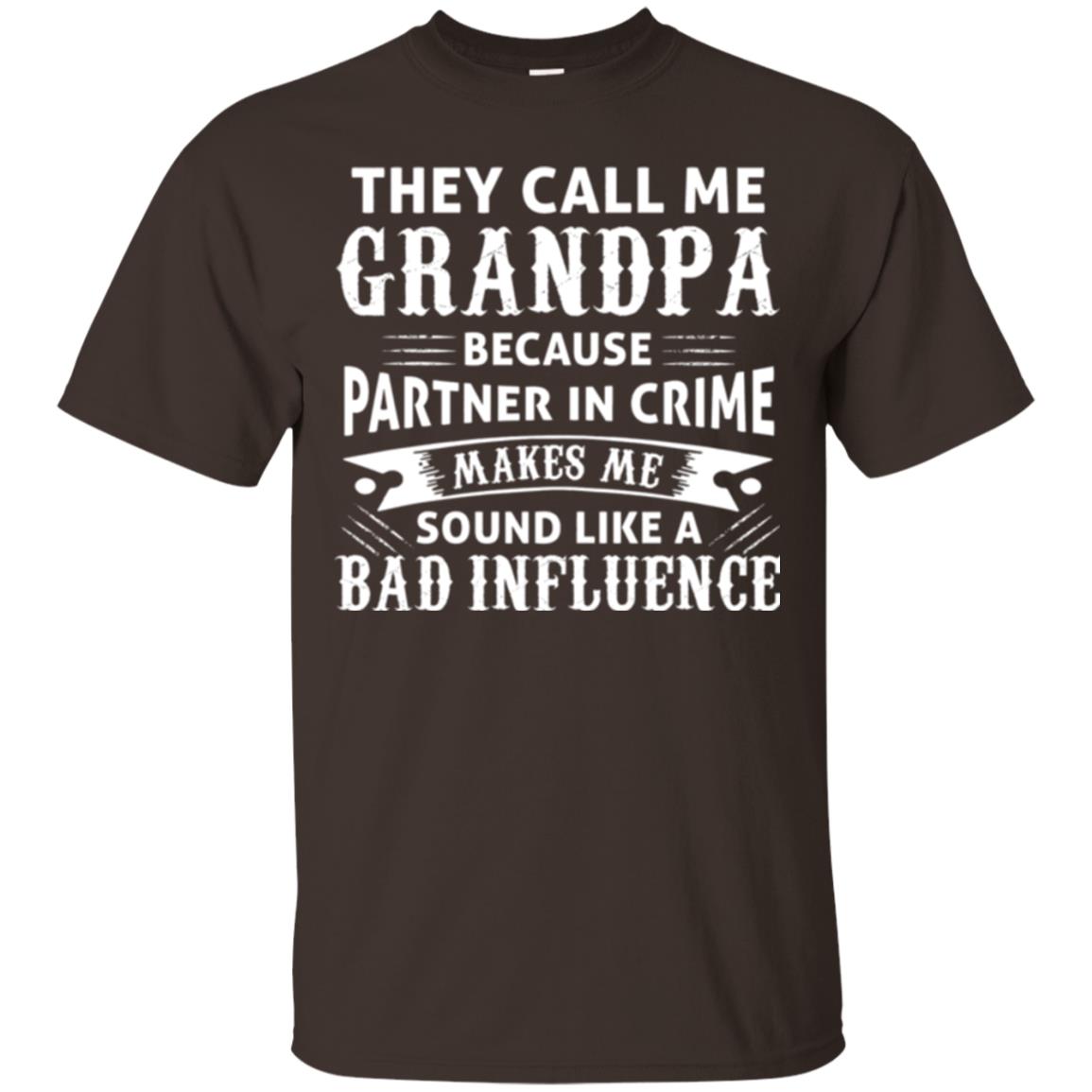 Papa T-shirt The Call Me Grandpa Dark Chocolate