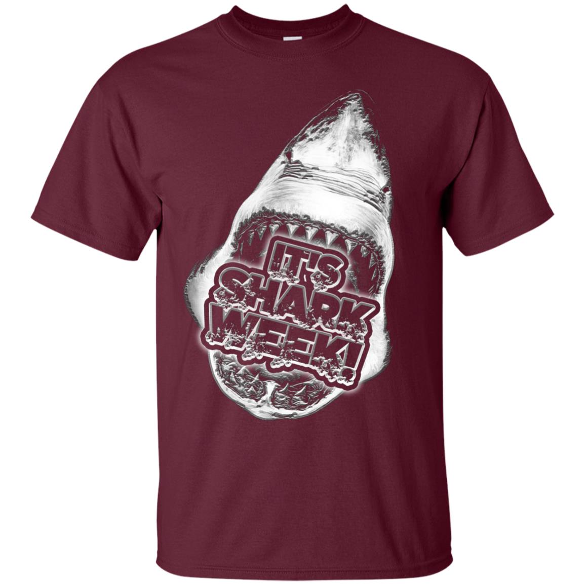 Every Day Of Shark Week T-shirt 2018 Maroon