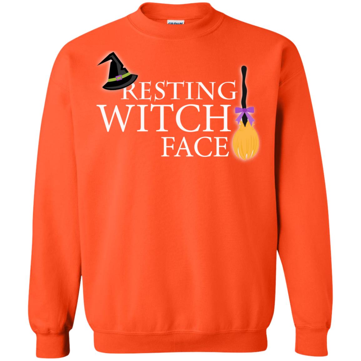 Reasting Witch Face Shirt Orange