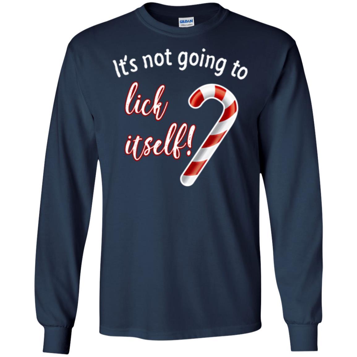 Christmas T-shirt It's Not Going To Lick Itself Navy