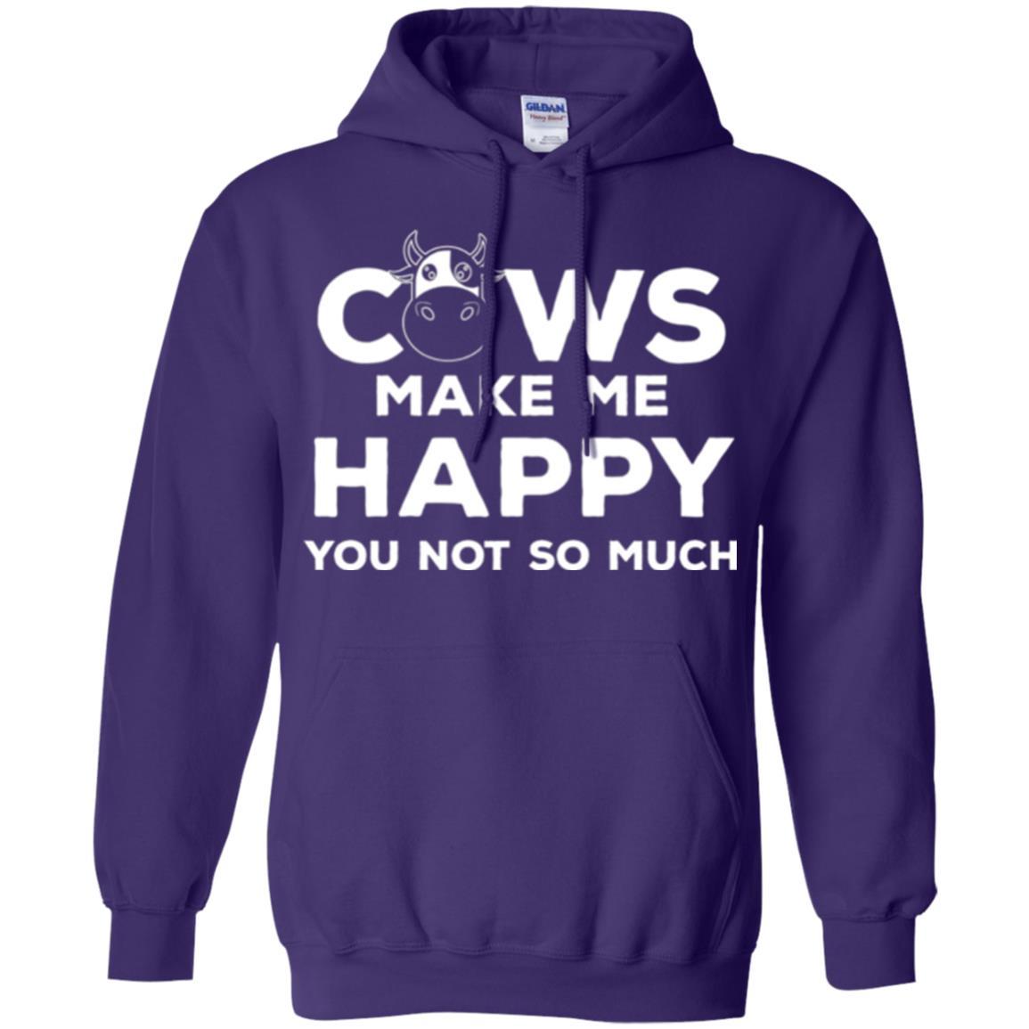 Cows Lover T-shirt Cow Make Me Happy You Not So Much Purple