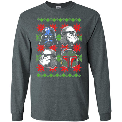 Film T-shirt Christmas Sweater Empire Helmets Dark Heather