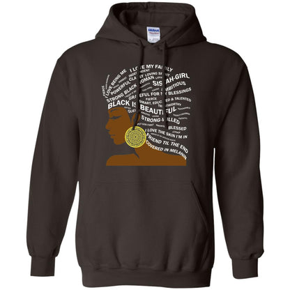 Black Is Beautiful Black History Month Word Art T-shirt Dark Chocolate