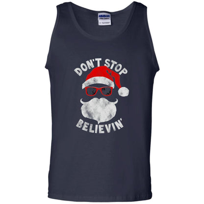 Christmas T-shirt Don't Stop Believing Navy