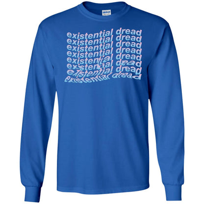 Existential Dread Waves Melting Distortion Aesthetic T-shirt Royal