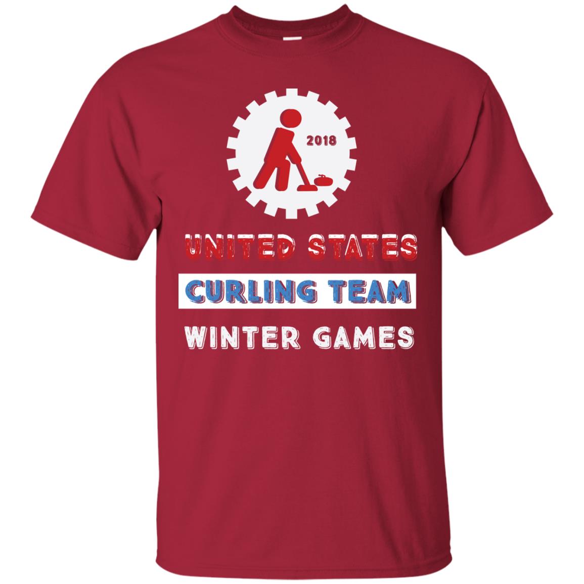 United States Curling Team Winter Games Curling Lover T-shirt Cardinal