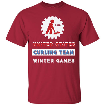 United States Curling Team Winter Games Curling Lover T-shirt Cardinal